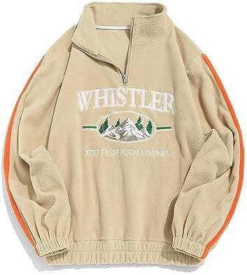 Whistler Half-Zip Sweatshirt-Unisex Retro College Style Pullover