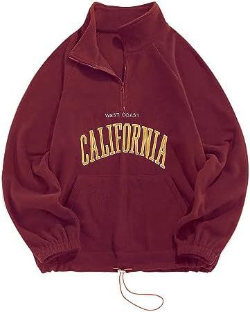 California Half-Zip Sweatshirt- Man and Woman College Style