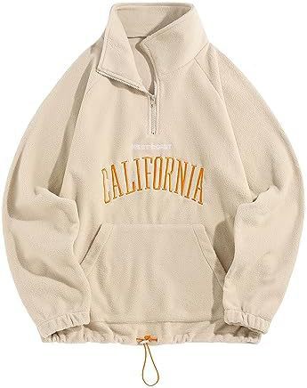 California Half-Zip Sweatshirt- Man and Woman College Style