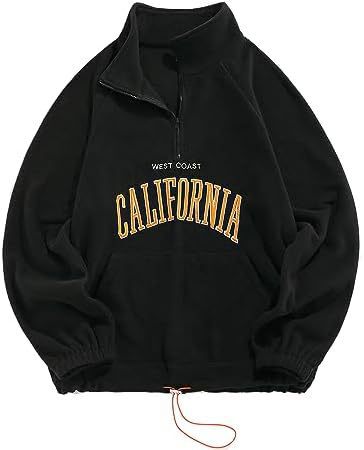 California Half-Zip Sweatshirt- Man and Woman College Style